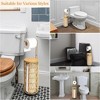 LunaLulinlk Freestanding Toilet Paper Holder with Storage,3 Rolls of Tissue Holder for Bathroom - 3 of 4