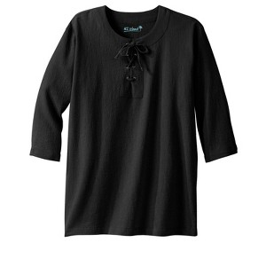 KingSize Men's Big & Tall Gauze Lace-Up Shirt - 1 of 4