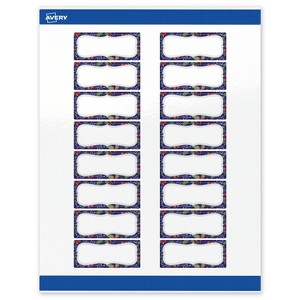Avery Labels, 1" x 2-5/8", Silver-Navy, Glossy, 160ct - 1 of 4