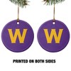 Williams College Primary Logo Porcelain Holiday Christmas Tree Ornament  2.8" (7.1 cm) - 2 of 4