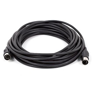 Monoprice MIDI Cable - 25 Feet - Black With Keyed 5-pin DIN Connector, Molded Connector Shells - 1 of 2