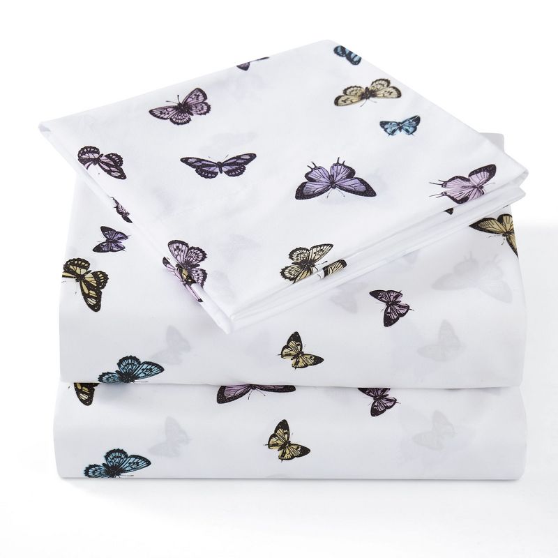 Butterflies Microfiber Kids' Sheet Set By Sweet Home Collection™, 2 of 6