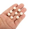 Unique Bargains Beautiful Designer DIY Jewelry Making Faux Pearl Pendants 150 Pcs Silver Beige 0.39" - 4 of 4