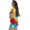 Just Love Womens Tie Dye Rainbow Shorts Set  Vibrant, Comfy Short Sleeve Sleepwear - 2 of 3