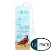 Sing Because I'm Free Bird Clear Sky Blue Cardstock Tassel Bookmarks, Pack of 12 - 2 of 2