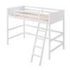Sapphtopaz Wood Twin Size Loft Bed with Guardrails & Ladder Safe Loft Bed Frame with Under Bed Storage for Kids,Sturdy Kids Bed for Bedroom - 3 of 4