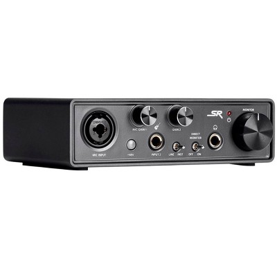 Monoprice STi12 2x2 USB Audio Recording Interface, +48V Phantom Power, 24 Bit, Plug and Play, Compatible With All Popular DAWs - Stage Right Series