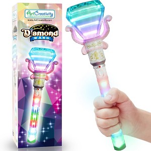 ArtCreativity Light Up Spinning Diamond Princess Wand - 1 of 4