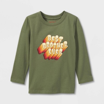 Toddler Boys' 'Best Brother Ever' Long Sleeve Graphic T-Shirt - Cat & Jack™ Green