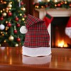 Unique Bargains Christmas Hat Checkered Christmas Hat Polyester Non-woven Fabric Red 11.42"x15.75" 1 Pc - 2 of 4