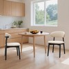 FONTOI Accent Chair Upholstered Dining Chair Set of 2 with Solid Wood Legs for Living Room, Beige, 34"*26"*10" - 2 of 4