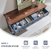 SinCiDo 6 Drawer Dresser for Bedroom, Farmhouse TV Stand with 6 Drawers, 52″ W Rustic Dresser Wood Chest of Drawers for Bedroom, Blue - 2 of 4
