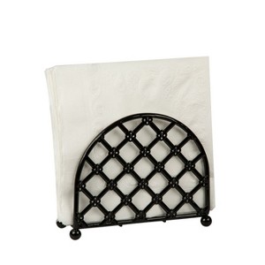 Home Basics Lattice Collection Free-Standing Napkin Holder, Black - 1 of 4