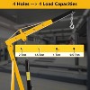 Acekool 2 Ton Hydraulic Engine Hoist, 4000 lbs Folding Cherry Picker Engine Lift, 360° Swivel Wheels, Adjustable Boom, Shop Crane for Garage, Yellow - 4 of 4