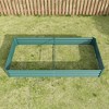 Lirago,91.34"L*44.69"W*11.81"H, Rectangle Galvanized Metal Raised Garden Bed - Large Outdoor Planter Box for Vegetables & Flowers, Green - 4 of 4