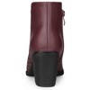Allegra K Women's Perforated Chunky Heels Zipper Western Ankle Booties - 4 of 4