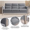 GDFStudio Addison Comfortable 79.5" Three-Seater Sofa with Side Pockets and Rubber Wood Legs - 4 of 4