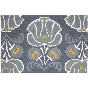 Jellybean Ramona Gray Doormat – Stylish Indoor/Outdoor Accent Mat with Modern Geometric Pattern, Durable, Fade-Resistant & Washable, 20" x 30" - 1 of 3