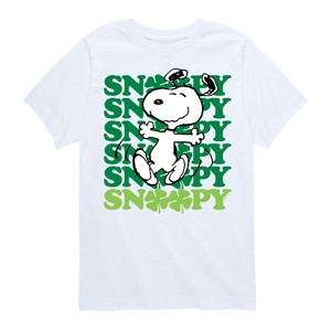 Boys' - Peanuts - Snoopy Clover Dance Short Sleeve Graphic T-Shirt - 1 of 4