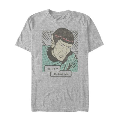 Men's Star Trek Spock Highly Illogical Comic T-Shirt