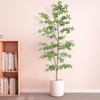 TROPOW Artificial Schefflera Tree, Deco Large Artificial Plant in Pot, Room Decking Plant Realistic Schefflera Tree in Pot for Living Room - 3 of 4