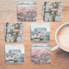 Courtside Market Bike in the field 4x4 6-Piece Coaster Set - 2 of 2
