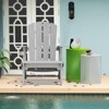 VisioGear Patio Adirondack Chair with Cup Holder, Outdoor Comfortable Set for Backyard, Gray, 31.4"*29.6"*36.4" - 3 of 4