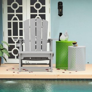 FONTOI Patio Accent Chair, Folding Adirondack Chair with Handles, Backyard Chair for Travel Camp Garden Beach - 1 of 4