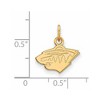 Black Bow Jewelry 14k Yellow Gold Plated Sterling Silver Minnesota Wild NHL Extra Small Pendant - 2 of 3