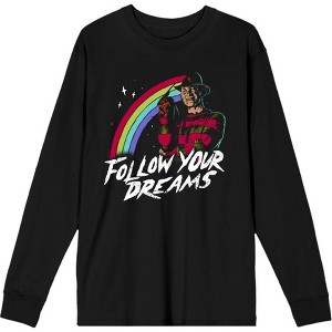 Nightmare On Elm Street Follow Your Dreams Adult Long Sleeve Tee - 1 of 2