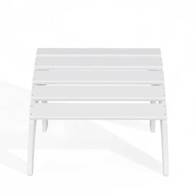 White HDPE Outdoor Adirondack Ottoman Footrest