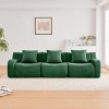 Modular Teddy 3 Seater Sectional Sofa with Curved Armrests, 115" Extra Deep Seat Couch for Living Room-3irtyhousy - 2 of 4