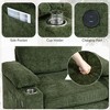 NicBex Comfy Chenille Single Sofa Small Couch with Storage Ottoman & Cup Holders,Upholstered Sleeper Chair for Living Room,Bedroom - 4 of 4