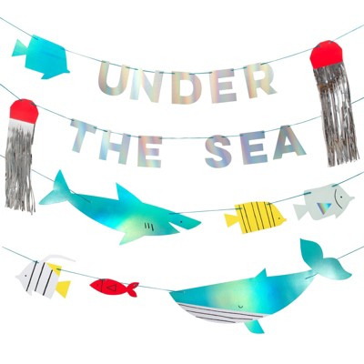 Meri Meri – Under the Sea Banner – Party Decorations and Accessories – 8.25'