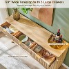 SinCiDo 60" Modern Fluted Wine Bar Cabinet, Coffee Bar with Wine & Glass Rack, 3 Drawers & Adjustable Shelves, Buffet Sideboard - 4 of 4