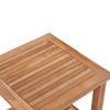 vidaXL Coffee Table 17.7"x17.7"x17.7" Solid Teak Wood - 3 of 4