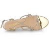 Allegra K Women's Rhinestone Strappy Slingback Stiletto Heel Sandals - 4 of 4