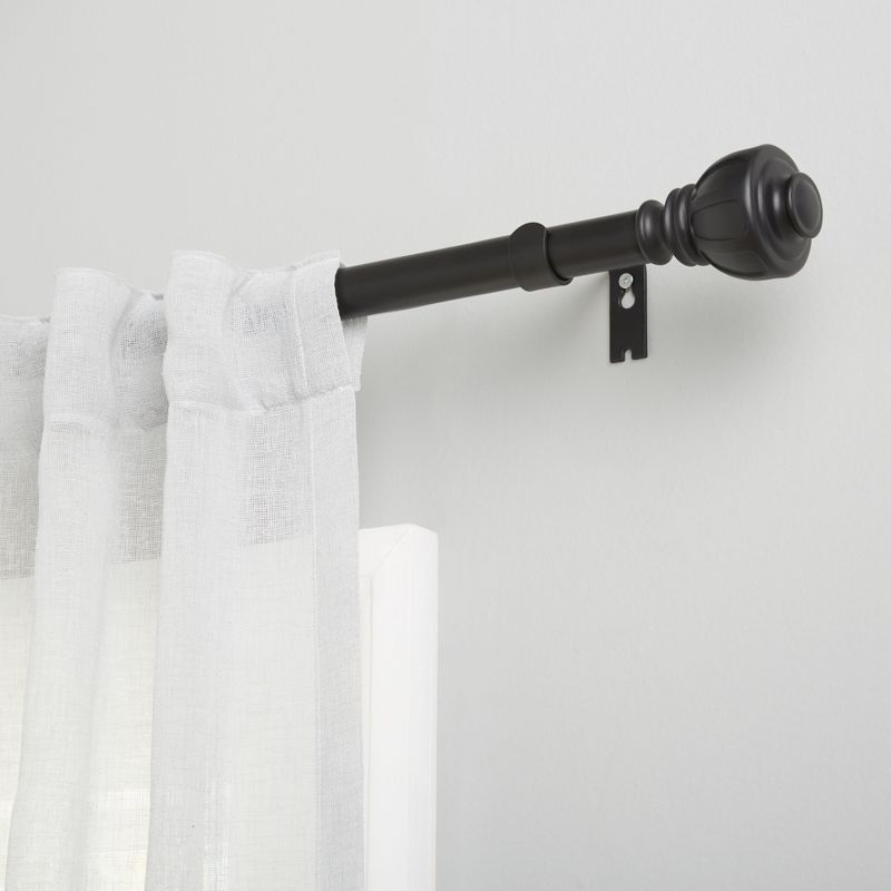 Exclusive Home Ronaldo 1" Curtain Rod and Finial Set, 1 of 4