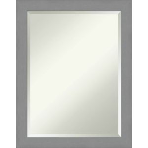 22 X 28 Brushed Nickel Framed Bathroom Vanity Wall Mirror Amanti Art Target