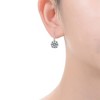 Sophisticated Basket-Set Drop Earrings Adorned with Vibrant Colored Cubic Zirconia for a Glamorous and Elegant Touch - 2 of 3