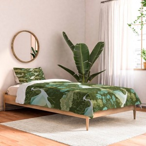 Deny Designs Caroline Okun A Mid Summer Night Crane Twin/Twin Xl Comforter and Sham Set (2-3pc Set) - 1 of 4