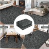 Coucheta Washable Area Rug , Modern Non-Slip Low Pile Indoor Carpet Machine Washable Soft Floor Mat for Living Room Bedroom Office,Multi-Color & Size - 3 of 4