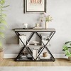 Shelf Console Sofa Table for Living Room, Storage Accent Table with Adjustable Feet - 2 of 4