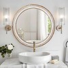 GlasFlength Decorative Wall Mirrors Vintage Small Mirror Wall Art Wall Mirror Bathroom Mirrors for Bathroom Over Sink, Beige, 23.62"*23.62"*1.18" - 3 of 4