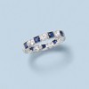Ross-Simons 1.20 ct. t.w. Square Simulated Sapphire and .80 ct. t.w. CZ Eternity Band in Sterling Silver - 4 of 4