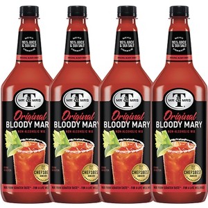 Mr & Mrs T Original Bloody Mary Mix, 1L Bottle, 4 Pack – Premium Cocktail Mixer for Spicy Bloody Marys, Ready to Use - 1 of 4