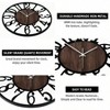 Large Wall Clock Living Room Decor 24 Inch Black Metal Wood Farmhouse Clock Arabic Numerals Silent Non Ticking Antique Style - 4 of 4