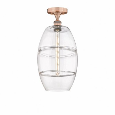 Vaz - 1 Light Semi-Flush Mount In Industrial Style-18.63 Inches Tall and 10 Inches Wide