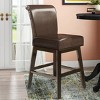 Swivel Counter Height Upholstered Bar Stool,Dining Room Bar Chairs With Rubberwood Legs,Counter Height Kitchen Chairs-Cuddlewood - 2 of 4