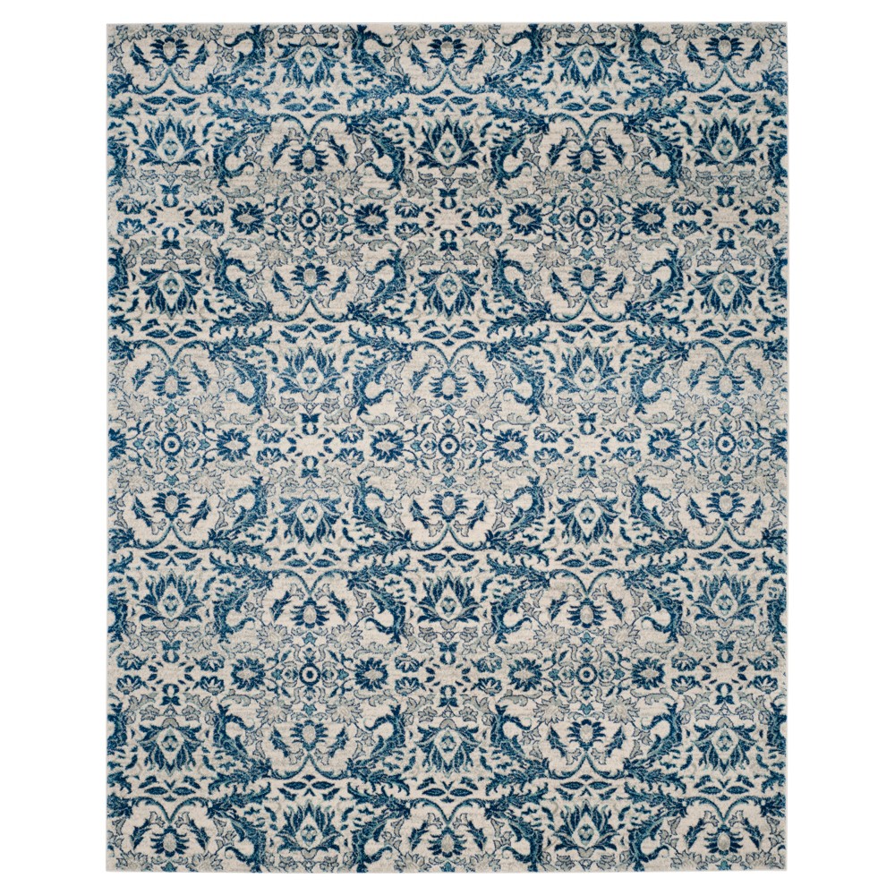 8'x10' Eros Evoke Rug Ivory/Blue - Safavieh